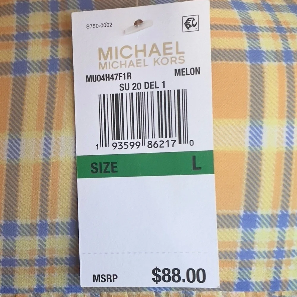 Plaid Sheer Blouse Michael Kors